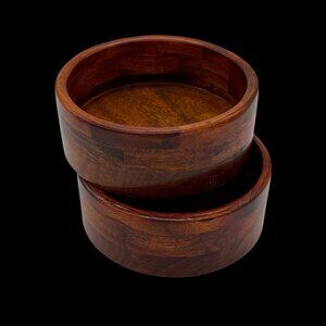Danish Mid Century Modern Teak Bowls By Benco Denmark Set of 2